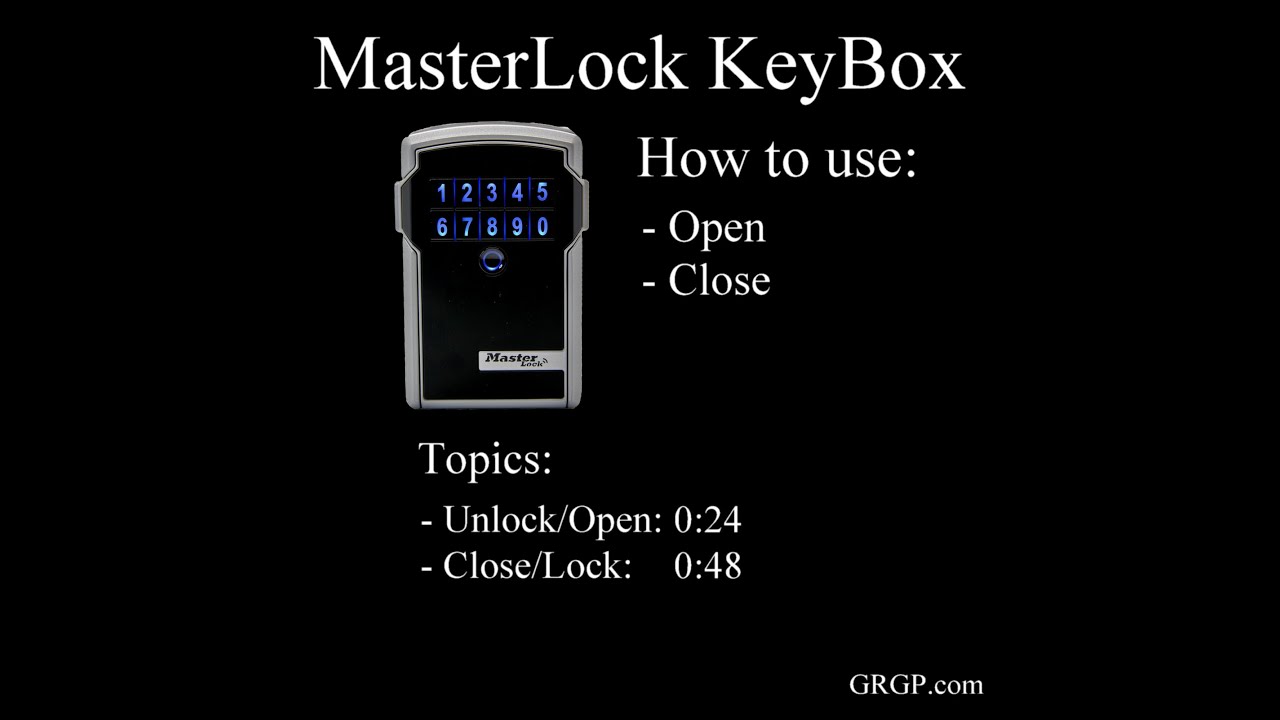 Go Realty Go Property: - Master Lock Key Box